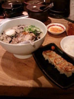 「赤丸ランチ850円＋120円＋たまご無料」@博多一風堂 上野広小路店の写真