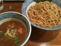 「濃厚辛つけ麺大盛あつもり胚芽麺(850円)」@道玄坂マンモスの写真