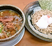 「濃鶏豚ほぐし肉つけ麺(900円)」@MENYA 食い味の道有楽の写真