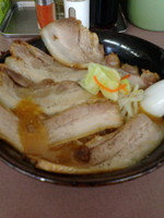 「味噌チャーシュー」@くるまやラーメン 栃木石橋店の写真