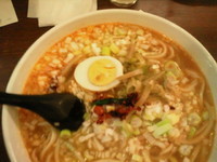 「坦々刀削麺セット(ライスその他付き) 780円」@酒菜 刀削麺の写真