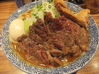 「ミニカレーらーめん700円＋ステーキ300円＝1000円　等」@ラーメン燈郎の写真