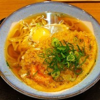 「和風中華そば（￥330）＋生卵（￥80）」@若菜そば 梅田駅3階店の写真