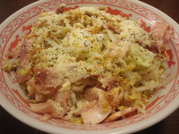 「カルボナーラまぜそば　中盛り」@景勝軒 太田店の写真