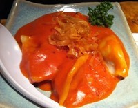 「チリチーズ水餃子 504円」@餃子の丸満の写真