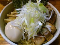 「特製煮干し汁なし　炙りチャーシュー　￥850」@らーめん 破顔の写真