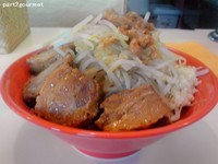 「ブタメン(中)豚マシ・ヤサイ・アブラ・ニンニク(800円)」@恵比寿ブタメンの写真