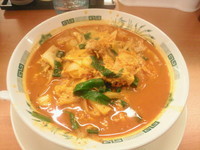 「チゲ味噌ラーメン＋餃子セット(７３０円)」@日高屋 柏駅東口店の写真