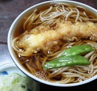 「天ぷらそば（750円）」@更科そば店の写真