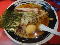 「味玉らーめん(あっさり)(大盛り)+ミニチャーシュー玉丼」@柴崎亭の写真