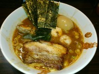 「魚介味噌ラーメン￥880＋味玉￥100＋半ライス￥50」@麺屋 優創の写真