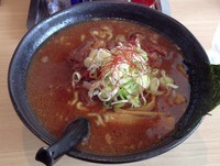 「モツらーめん 大盛り 1080円」@ひでお屋 藤ノ木店の写真