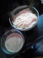 「素つけ麺（大盛）５００円」@麺屋 不動の写真