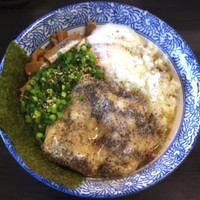 「特製鶏まぜそば（並）＋半ライス」@麺処ひがきの写真