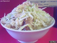 「小豚 全マシ(ヤサイ、ニンニク、アブラ、カラメ)」@ラーメン二郎 千住大橋駅前店の写真