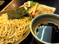 「甘口つけ麺　トッピング付(温)」@三河開化亭 豊橋カルミア店の写真