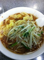 「もやしワンタン麺」@中華麺店 喜楽の写真