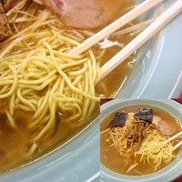 「中ネギラーメン（麺カタメ）　700円+100円=800円」@GOOD MORNING ラーメンショップの写真