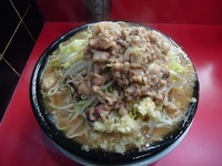「大ラーメン麺ﾏｼ600g野菜少しニンニクカラメ脂3つ」@麺屋 桐龍の写真