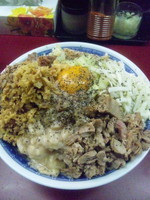 「汁なし・豚ほぐし（全増し）」@らーめん豚喜 川口店の写真