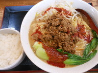 「あつもりぶっかけ担々麺＋ライス」@味噌麺処 花道庵の写真