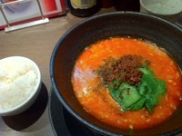 「汁有り担担麺＋正式杏仁豆腐セット¥1000」@想吃担担面 名駅エスカ店の写真