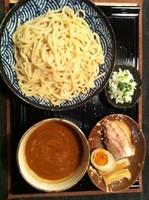 「濃厚魚介鶏もみじつけ麺(温麺) 750円」@つけ麺 のんべぇの写真