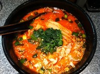 「雷ラーメン　（3辛、840円）」@麺ロード 青葉台店の写真