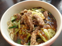 「スタミナ麺（冷）レバー（700円）」@麺家 いなほの写真