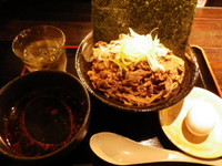 「肉つけそば」@頂上和風そば 浜の麺バカの写真