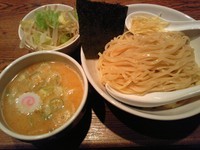 「鶏塩えびつけ麺 (大盛)+無料野菜」@中華そば 夢見月の写真