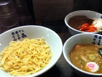 「煮番搾りつけめん＋カレーミニ＝1100円」@東京煮干中華そば 三三㐂 大森の写真