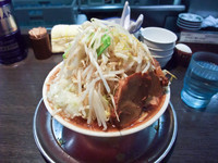 「小（2人前、240g+豚増し+野菜増し」@麺屋 婆娑羅の写真