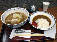 「Aセット：醤油らーめん+カレーライス(900円)」@ねぎぼうずの写真
