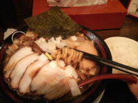 「特製煮干ラーメン・中・麺かた＆油少なめ（＋ごはん）」@すごい煮干ラーメン凪 渋谷東口店の写真