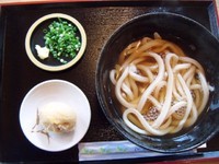 「かけうどん温並+玉子天　350+100円」@讃岐こんぴらつるつるうどんの写真