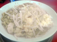 「ラーメン小 700円 魚粉 50円 ニンニク少なめ アブラ」@ジャンクガレッジ 東大宮店の写真