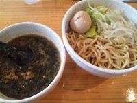 「【限定】黒味噌つけ麺（中）￥800・野菜増し￥50・味玉」@つけ麺二代目いさおの写真