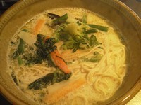 「グリーンカレー（ラーメン）大盛￥890」@グリーンカレー専門店 メティの写真