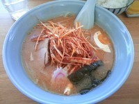「味噌ラーメン+ねぎ(辛口)+餃子+半ライス」@ラーメン ベアの写真