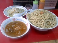 「大つけ麺、７００、あつもり、ラー油抜き、野菜マシまし」@蓮爾 登戸店の写真