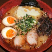 「ラーメン（650円）＋チーズ（サービス）」@分田上の写真
