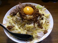 「特製まぜそば（ワシワシ麺　全マシ）　880円」@ラーメンアキラの写真