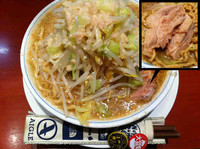 「らーめん小（野菜多め、脂多め、味濃いめ）」@らーめん大 大森店の写真