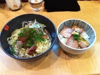 「【夜限定】蔦そば煮干し 700 + バラ飯 350」@Japanese Soba Noodles 蔦の写真