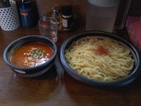 「アーモンド坦々つけ麺、大盛、激辛」@和風つけ麺 轍の写真