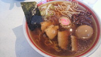 「昔ながらの中華そば（大盛）+生糸麺+味玉」@春木屋 めんめんの写真