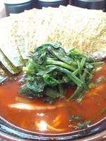 「からしラーメン＋のり＋ほうれん草」@麺屋 だるま家の写真