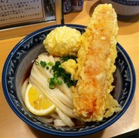 「ちく玉天ぶっかけ（￥780）」@釜たけうどん 梅田店の写真