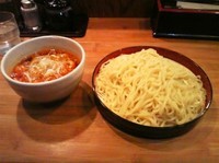 「ピリ辛肉つけ麺（大盛り）」@らーめん鐡 三田店の写真